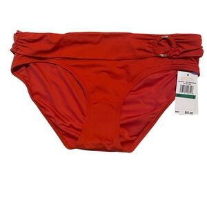 Dark Orange Michael Kors Hip Hugging Bikini Bottom